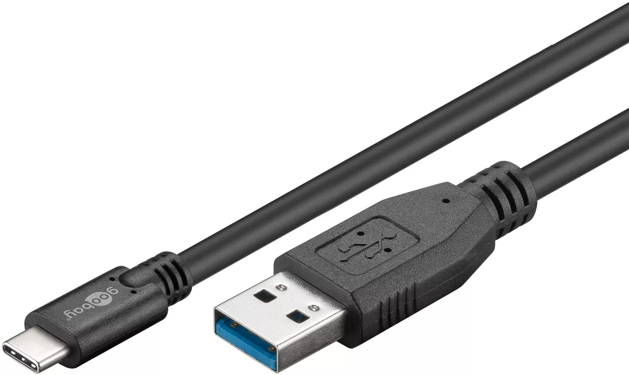 Cablu de incarcare si sincronizare USB 3.0 - USB TYPE C 2m 3A 15W negru Goobay