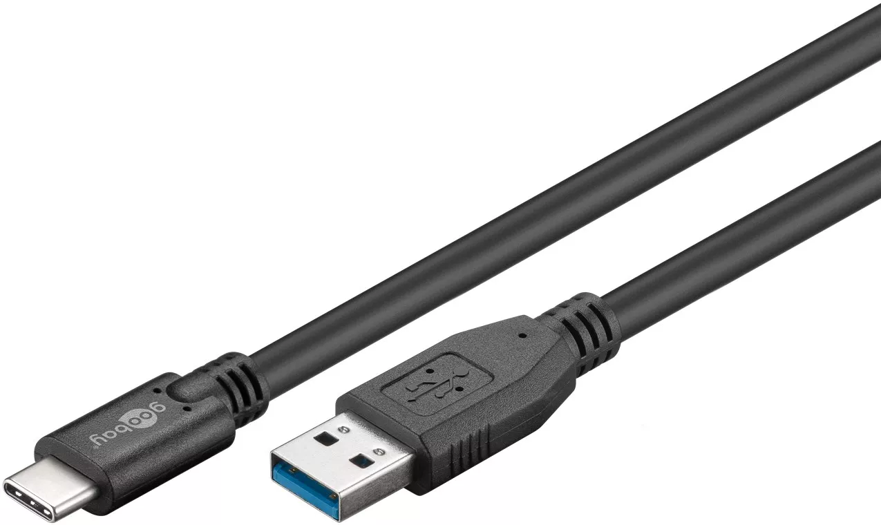Cablu de incarcare si sincronizare USB 3.0 - USB TYPE C 3m 3A 15W negru Goobay