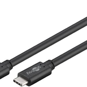 Cablu de incarcare si sincronizare USB type C 1m 3.2 Gen1 PD 60W tata-tata negru Goobay