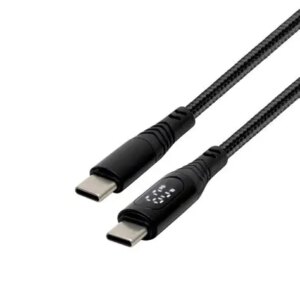 Cablu de incarcare USB-C - USB-C 1.2m 100W QC /PD /PPS si contor de energie LED Home USBCC100PM