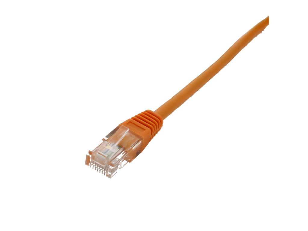 Cablu de retea portocaliu UTP Cat5e patch cord RJ45-RJ45 0.25m Well UTP-0008-0.25OE-WL