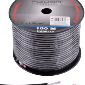 Cablu difuzor PROFESSIONAL rotund izolat 2x1.5mm Cupru + fire bumbac 7.2mm AZUSA