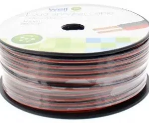 Cablu difuzor rosu-negru OFC cupru 2x1mm Well LSP-OFC1.00BR-100-WL
