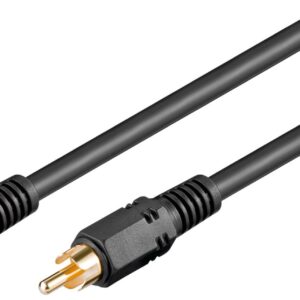 Cablu DigitalAudio coaxial S/PDIF 1x RCA - 1x RCA 15m dublu ecranat aurit Goobay 50338