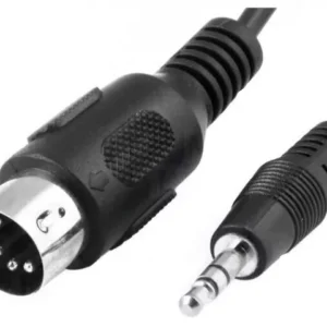 Cablu DIN 5pini mufa tata la Jack 3.5 mm mufa tata 1.5m negru BQ CABLE