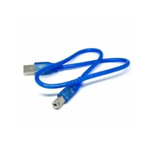 Cablu ecranat USB A la USB B 30cm albastru