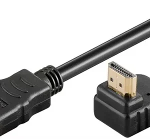 Cablu HDMI2.0v cu ethernet 19p tata - HDMI 19p tata 90 aurit OFC 5m WELL