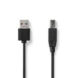 Cablu imprimanta USB 2.0 USB-A tata - USB-B tata 3m negru Nedis CCGL60101BK30