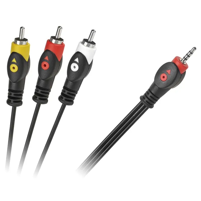 Cablu Jack 3.5 mm 4 canale A/V/Masa la 3x RCA 3m