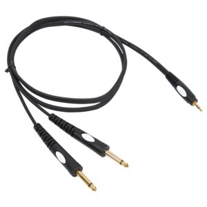 Cablu JACK 3.5 mm STEREO tata - 2x JACK 6.35 mm MONO 3m negru BST PRO