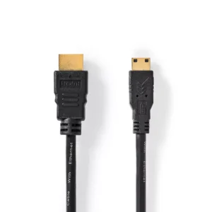 Cablu mini HDMI - HDMI 3m High Speed 4K 30Hz 10.2Gbps cu Ethernet Nedis