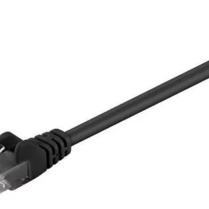 Cablu pach retea CAT5e UTP 2x RJ45 0.5m negru CCA neecranat Goobay