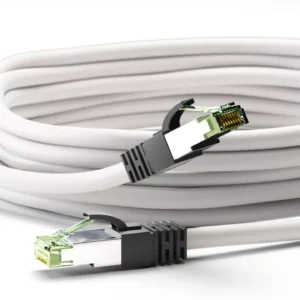 Cablu patchcord Cat8.1 SFTP 1m alb PiMF 2000MHz RJ45 cupru Goobay