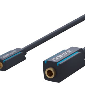 Cablu prelungitor audio Profesional Jack 3.5 mm 3m mama-tata stereo OFC cupru dublu ecaranat fara oxigen Clicktronic 70488