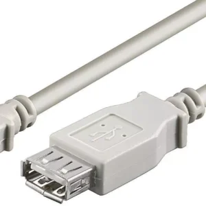 Cablu prelungitor USB A 2.0 tata USB A 2.0 mama 1.8m gri Goobay