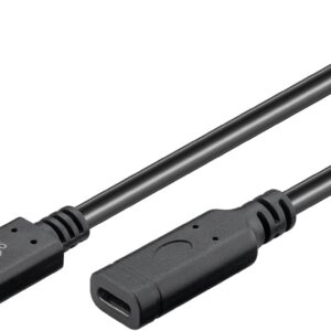 Cablu prelungitor USB-C 3.2 Generation 2 tata-mama 1m negru compatibil si pt. Thunderbolt 3 Goobay 61038
