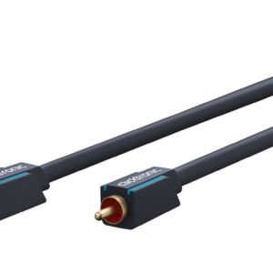 Cablu Profesional CLICKTRONIC audio 1x RCA 0.5m tata-tata aurit OFC cupru COAX 75 ohm Dublu ecranat 70442