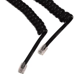 Cablu receptor telefon fix spiralat 2m RJ10 4P4C CCS negru Well