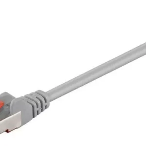 Cablu retea CAT6e PiMF SFTP 1m 2x RJ45 cupru ecranat gri Goobay