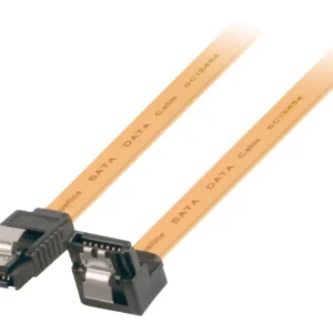 Cablu SATA 6Gb/s SATA 7pin mama cu blocare - SATA 7-pin mama 90grade cu blocare 1m galben VALUELINE