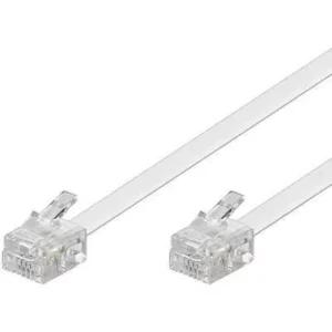 Cablu telefon 3m alb RJ11 6P4C Goobay