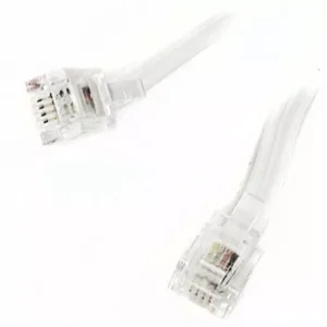 Cablu telefon extensie RJ11 4m alb