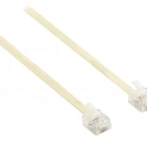 Cablu telefon mufat RJ11 (6P4C) 7/0.10 CCS alb 3m Well