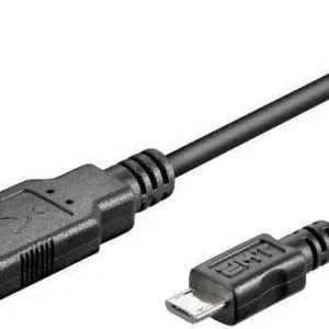 Cablu USB 2.0 1m A tata la micro USB tata negru Goobay