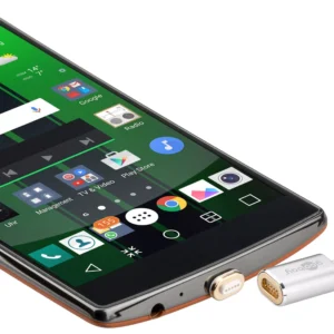 Cablu USB 2.0 cu mufa magnetica micro USB 1.2m argintiu Goobay