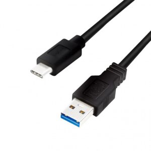 Cablu USB 3.0 A - USB type C 0.5m negru LOGILINK CU0167