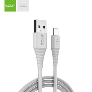 Cablu USB la micro USB Golf Flying Fish Fast Cable 3A alb 1m GC-64m