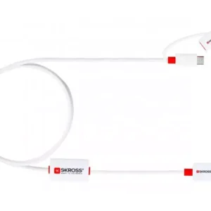 Cablu USB Skross Buzz Line A tata - micro USB A tata 1m alb
