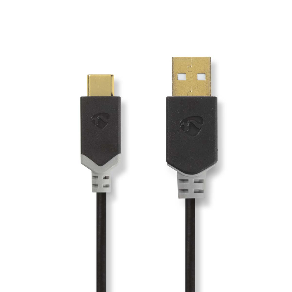 Cablu USB type C 2.0 tata - USB A tata 1m aurit antracit Nedis