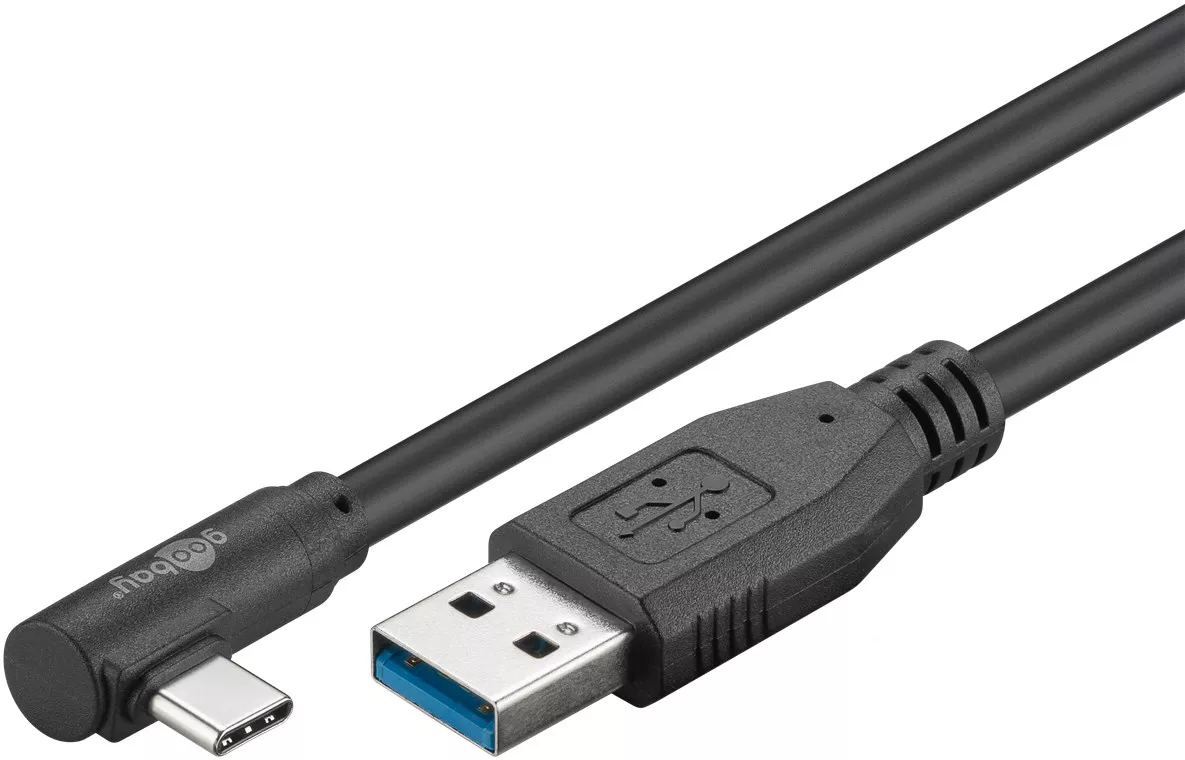 Cablu USB type C unghi 90 grade la USB A 3.0 2m Goobay