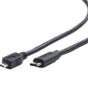 Cablu USB2.0 B micro mufa - USB type C mufa 1m negru PVC GEMBIRD CCP-USB2-MBMCM-1M