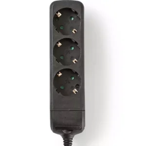 Cap prelungitor Nedis 3 prize protectie contacte fara cablu negru