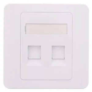 Capac priza RJ45 fara Keystone 2 porturi alb Well