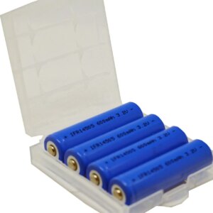 Carcasa suport pentru 4 acumulatori 18650 transparent