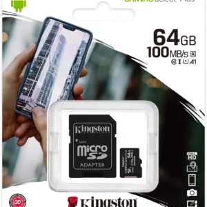 Card microSD Kingston 64GB Clasa 10 cu adaptor SD
