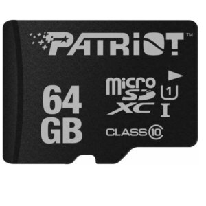 CARD MicroSD PATRIOT PSF64GMDC10 64GB MicroSDXC clasa 10 standard UHS-I U1