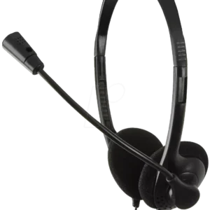 Casti cu microfon Jack 3.5 mm 20/20000Hz 32ohm 98dB 1.8m LOGILINK HS0001