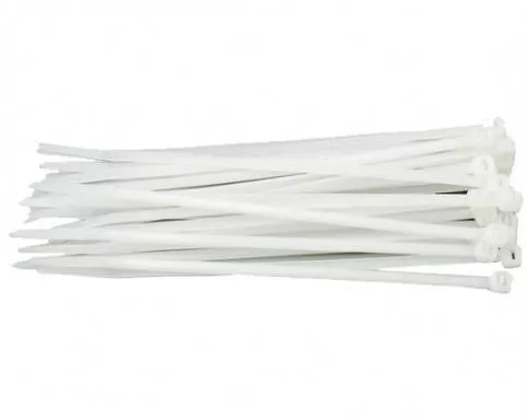 Coliere plastic 2.5x120mm 100buc alb Well