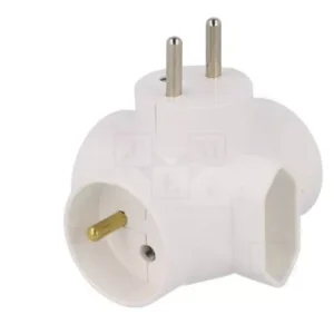 Conector AC supply splitter Layout 2P 2P+PE white TIMEX-ELEKTRO R-44