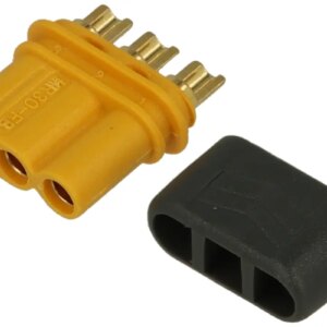 Conector alimentare DC mufa MR30 mama 3pin 15A 500V lipire pe cablu AMASS MR30-FB