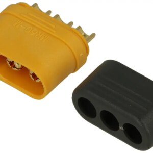 Conector alimentare DC mufa MR60 tata 3pin 30A 500V lipire pe cablu AMASS MR60-M
