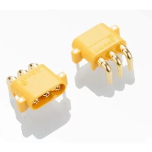 Conector alimentare DC soclu MR30 tata 3pin 15A 500V pentru PCB THT AMASS MR30PW-M