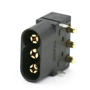 Conector alimentare DC soclu tata MR60 3-pini 35A /600V THT AMASS MR60PW-M