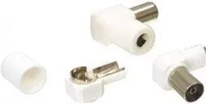 Conector coaxial mama ecranat plastic cotit 90 grade Valueline