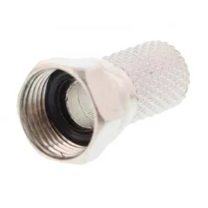 Conector F 20mm +garnitura de cauciuc pentru cablu 7mm WELL