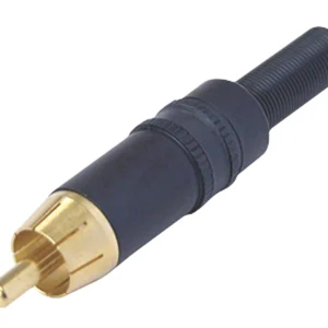 Conector phono aurit negru Neutrik